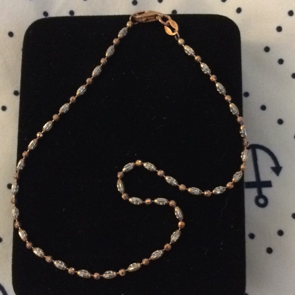 Rose gold plated ankle bracelet